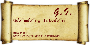 Gömöry István névjegykártya