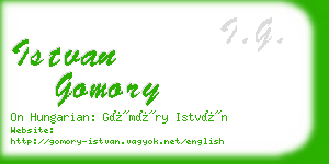 istvan gomory business card